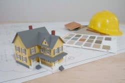 model home wih paint chips