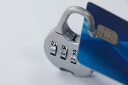 credit card with lock on it