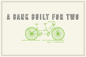 A Bank Built for Two - Tandem Bicycle Image