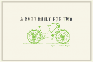 A Bank Built for Two - Tandem Bicycle Image
