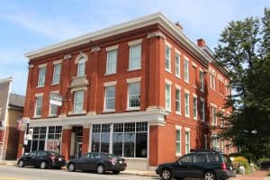 Photograph of Main Street Bank building on Main Street in Ayer