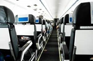 air plane seats and aisle