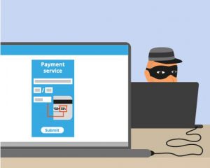 Thief connected to a laptop