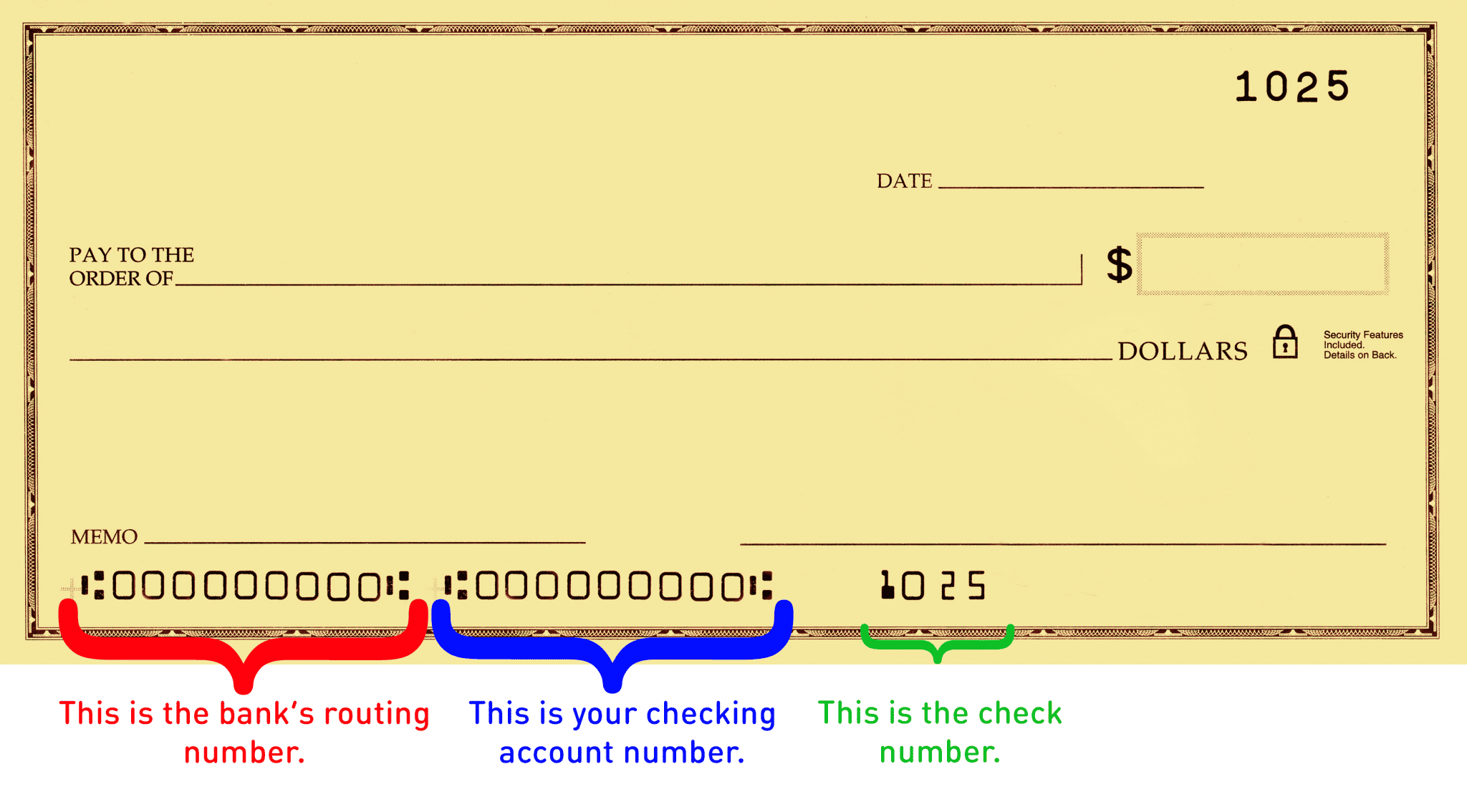 Checks Account Number And Routing Number Location | Examples and Forms