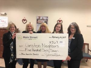 Large check presentation to Groton Neighbors