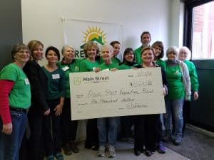 Large check presentation to Fresh Start Furniture Bank