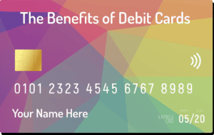 Debit card image and title