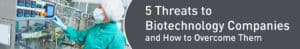 5 Threats to Biotechnology Companies and How to Overcome Them