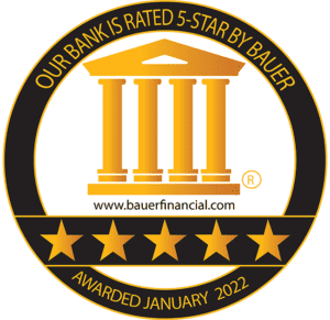 Our bank is rated 5-star by Bauer awarded January 2022