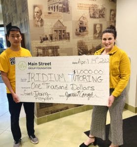 Check Presentation to Iridium Tutoring