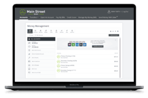 screenshot of personal financial management service on desktop