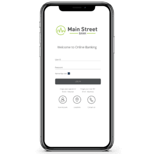 screenshot of mobile login