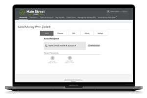 screenshot of Zelle on desktop