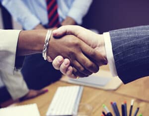 Business people shaking hands