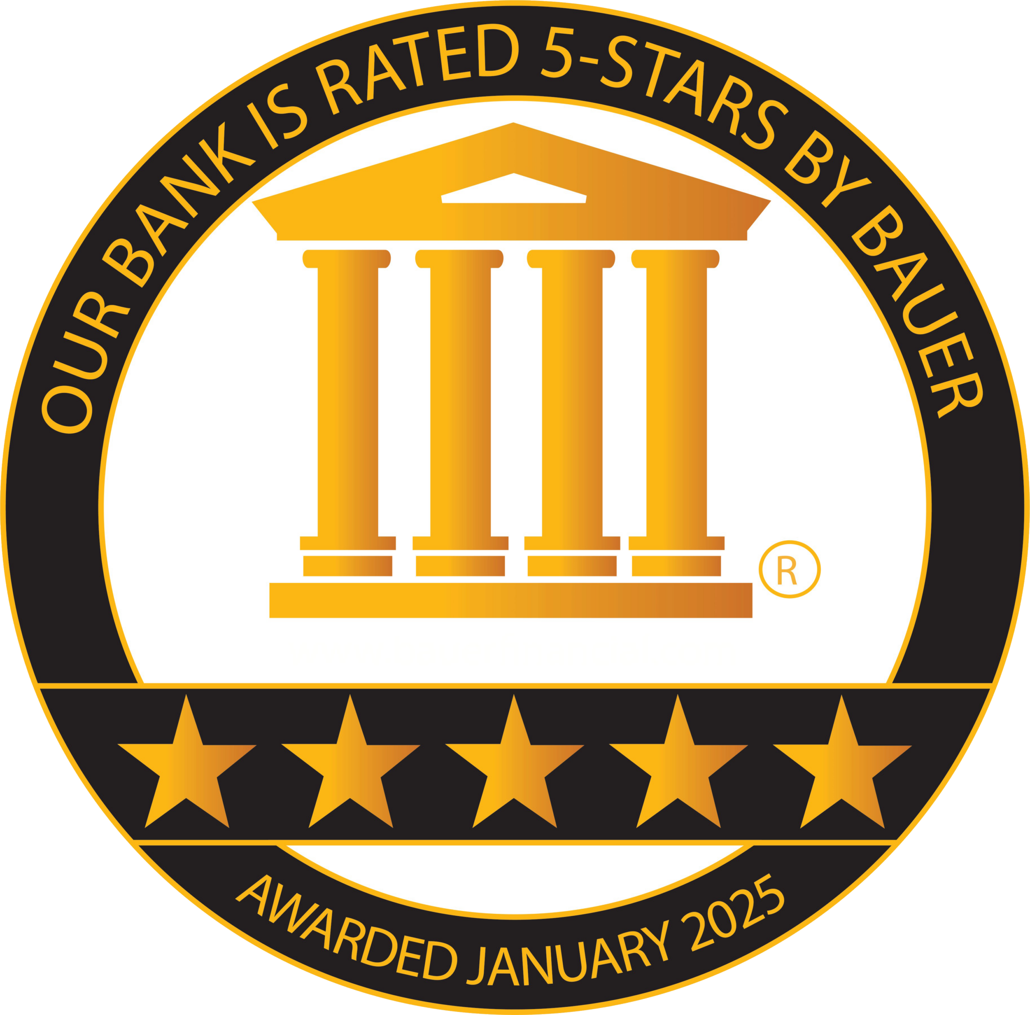 Rated 5 Stars by Bauer Financial