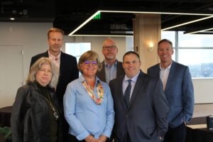 Cyber Security Expert Panelists, from left to right: Emily Greenwood, Patrick Tracey, Meg Speranza, Peter Marshall, Sean Carter, Kevin Powers